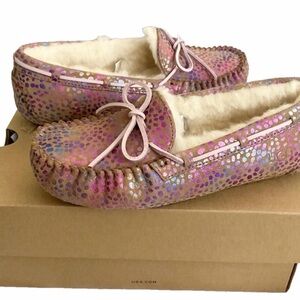 UGG Women's Glittering Pink Moccasins